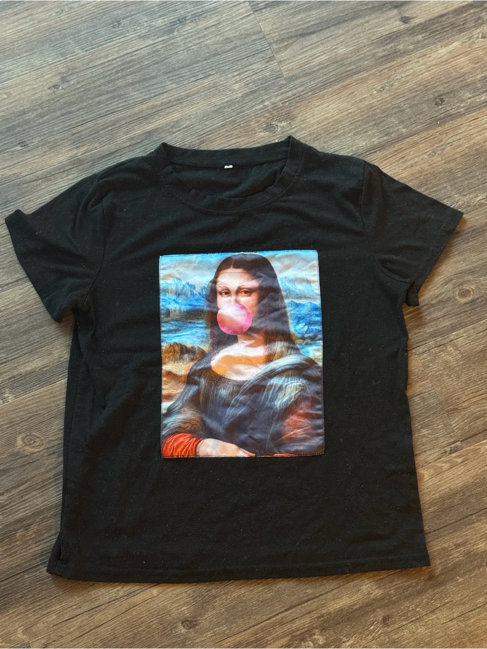 Women’s Graphic Mona Lisa Bubblegum Print Wall Art - Black